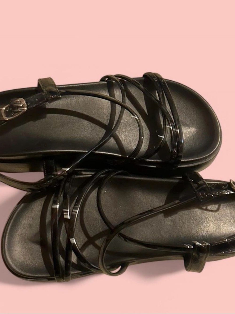 Black Strappy Women's Sandals